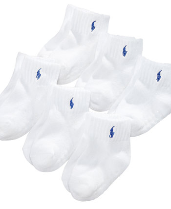 Низкие носки для мальчиков Ralph Lauren для мальчиков до четверти, 6 пар. Ralph Lauren