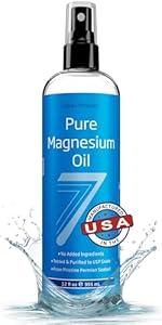 Seven Minerals Travel Size Pure Magnesium Oil - USP Grade Magnesium Spray (Спрей), No Unhealthy Trace Minerals - from Ancient Underground Permian Seabed in USA, Free eBook Included (2 fl oz (Жидкие унции)) Seven Minerals