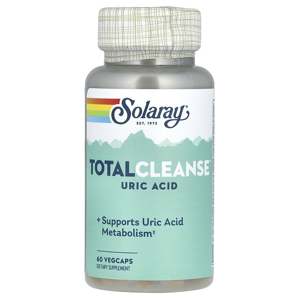 Total Cleanse, мочевая кислота, 60 растительных капсул Solaray