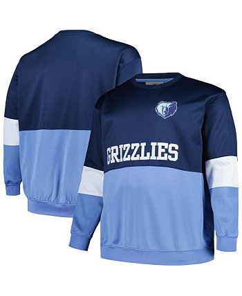 Мужской темно-синий, голубой пуловер с разрезом Memphis Grizzlies Big and Tall Fanatics
