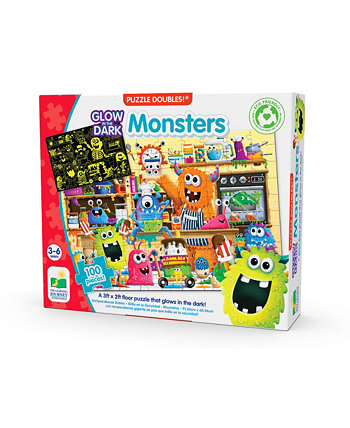 Набор пазлов Doubles Glow in The Dark Monsters из 100 деталей The Learning Journey