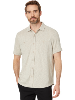 Трикотажная рубашка с короткими рукавами и двойными карманами Johnston & Murphy