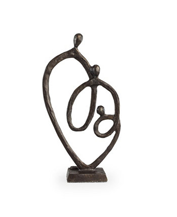 Бронзовая скульптура "Семья из трех сердец" Кольцо любви Danya B
