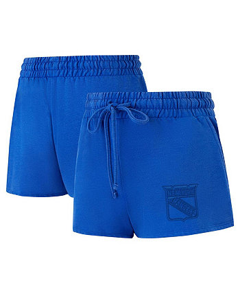Women's Blue New York Rangers Volley Fleece Shorts Concepts Sport
