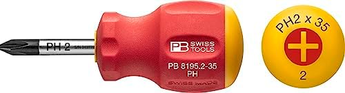 Шуруповерт с короткой ручкой SwissGrip для PH1, длина 80 мм, стальной стержень PB SWISS TOOLS