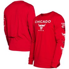 Мужская футболка New Era Red Chicago Bulls 2023/24 City Edition с длинным рукавом New Era x Staple