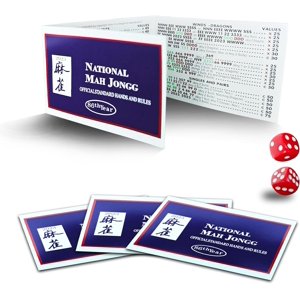 2023 Mahjong Cards - 4Pcs Mah Jongg Card - Official Standard Hand and Rules Mahjong Cards 2023 Large Print Mahjong Scorecard with 2pcs 16mm Standard Dice (Blue-4pcs) Safeydaddy