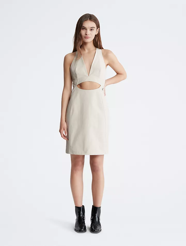 Мини-платье с открытой спиной и бретелями Calvin Klein