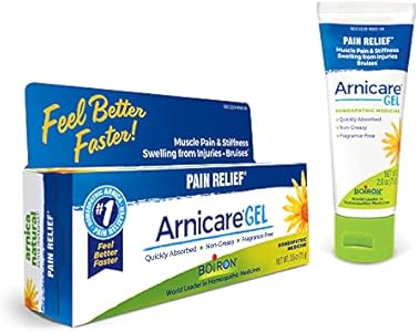 Boiron Arnicare Gel (Гель) for Relief of Joint Pain, Muscle Pain, Muscle Soreness, and Swelling from Bruises or Injury - Non-greasy and Fragrance-Free - 2.6 oz (Унции) (Horizontal) Boiron