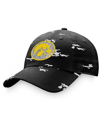 Женская черная регулируемая кепка Iowa Hawkeyes OHT в военном стиле Appreciation Betty Top of the World