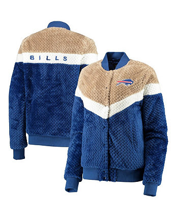 Женская куртка Royal, кремовый цвет Buffalo Bills Riot Squad Sherpa с полной застежкой G-III 4Her by Carl Banks