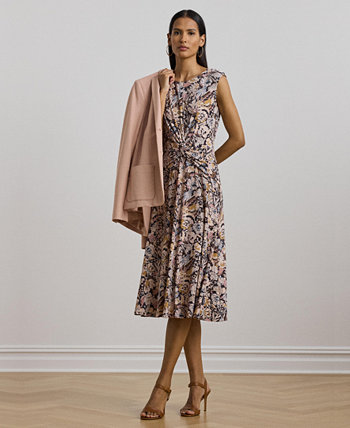 Women's Floral Twist-Front Jersey Dress LAUREN Ralph Lauren