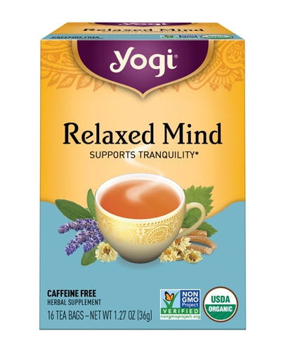 Травяной чай Yogi Relaxed Mind без кофеина -- 16 чайных пакетиков Yogi