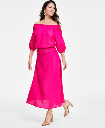 Women's A-Line Belted Maxi Skirt, Created for Macy's I.N.C. International Concepts