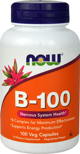 B-100 - 100 растительных капсул - NOW Foods NOW Foods