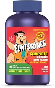 Flintstones Vitamins Chewable Kids Vitamins, Complete Multivitamin for Kids and Toddlers with Iron, Calcium, Vitamin C, Vitamin D & more, 180 count (Packaging May Vary) Flintstones Vitamins