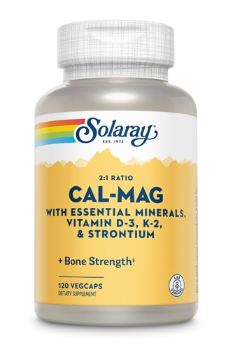 Solaray Cal-Mag Стронций - 120 вегетарианских капсул Solaray
