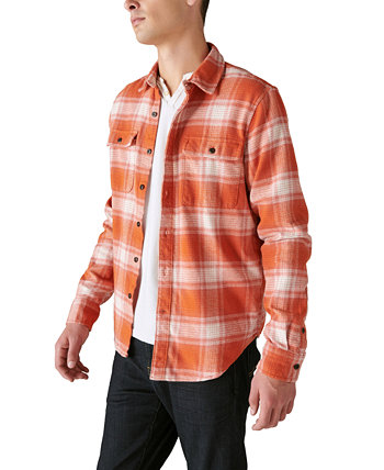 Мужская клетчатая фланелевая рубашка с длинными рукавами Cloud Utility Soft Lucky Brand