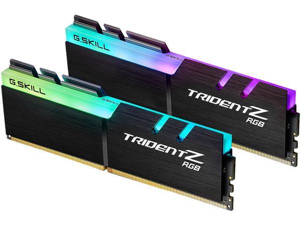 G.SKILL TridentZ RGB Series 16GB (2 x 8GB) 288-Pin DDR4 3600 (PC4 28800) AMD 3000 Compatible Intel XMP 2.0 Desktop Memory Model F4-3600C18D-16GTZR G.SKILL