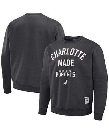 Мужской плюшевый пуловер NBA x Anthracite Charlotte Hornets Staple