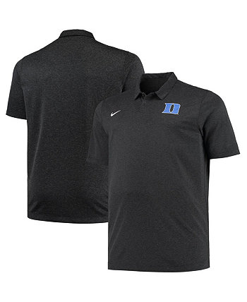 Мужская рубашка поло с меланжевым покрытием черного цвета Duke Blue Devils Big and Tall Performance Nike