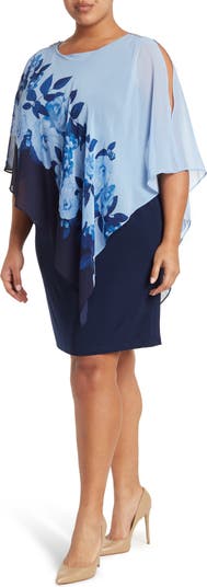 Асимметричное платье-футляр с цветочным принтом SL Fashions