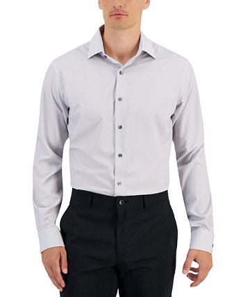 Мужская классическая рубашка приталенного кроя, эластичная в четырех направлениях, с геопринтом, созданная для Macy's Alfani
