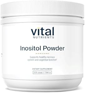 Vital Nutrients Inositol Powder (Порошок) | Myo-Inositol for Energy, Metabolism, & Ovarian Function* | Vegan Inositol Supplement for Healthy Nervous System Function* | Gluten, Dairy, Soy Free | 56 Servings (Порции) Vital Nutrients