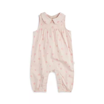 Baby Girl's Daisy Print Sleeveless Coveralls Firsts by Petit Lem