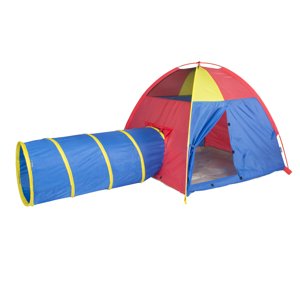 Pacific Play Tents  Hide Me Tent and Tunnel Combo - Blue / Red / Yellow  51" x 51" x 43" Pacific Play Tents