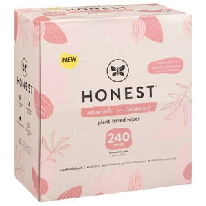 The Honest Company Nourish + Cleanse, Benefit Wipes, 240 Count Honest