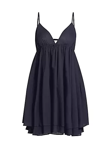 Женское Вечернее Платье Susana Monaco Cotton Ruffled Babydoll Minidress Susana Monaco