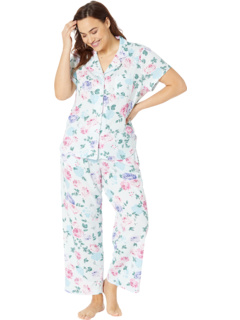 Плюс размер Aqua Fresh Длинная пижама Girlfriend с короткими рукавами Karen Neuburger