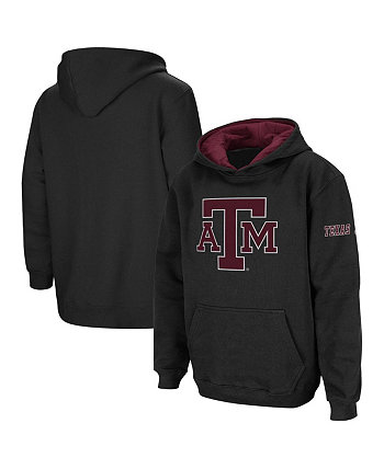 Черный пуловер с капюшоном и большим логотипом Big Boys Texas A&M Aggies Stadium Athletic