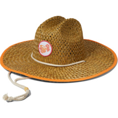 Кофейно-блюзовая соломенная шляпа от солнца Roxy