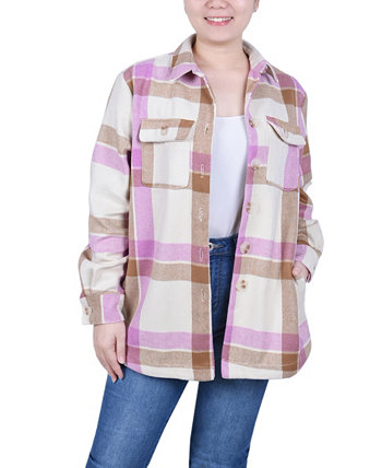 Женская твиловая куртка-рубашка с длинным рукавом NY Collection
