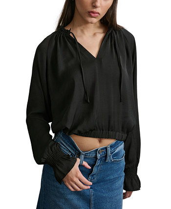 Women's Smocked-Cuff Raglan-Sleeve Blouse DKNY