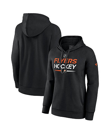 Женский черный пуловер с капюшоном Philadelphia Flyers Authentic Pro Fanatics