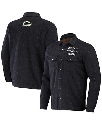 Мужская коллекция NFL x Darius Rucker от Charcoal Green Bay Packers Shacket Full-Snap Jacket Fanatics