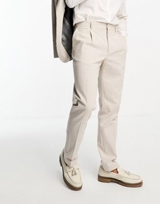 Shelby and Sons atherton suit pants in cream Shelby & Sons