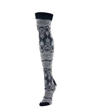 Женские носки с вышивкой выше колена Imperial MEMOI