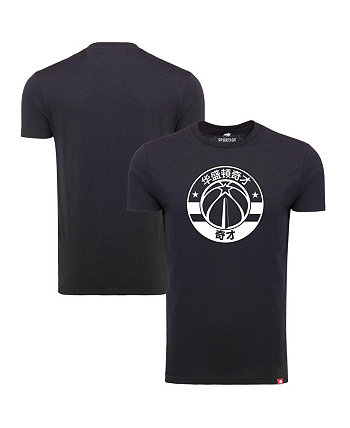 Мужская черная удобная футболка Tri-Blend на китайском языке Washington Wizards Sportiqe