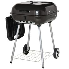 Outsunny 22-дюймовый портативный барбекю на углях и стальной гриль для кемпинга и приготовления пищи на заднем дворе Outsunny