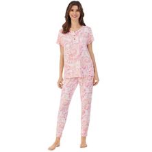 Женская пижама Koolaburra by UGG с коротким рукавом Henley, пижамный топ и полосатые нижние пижамные штаны для сна Koolaburra by UGG
