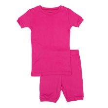 Leveret Kids Двухкомпонентная хлопковая короткая пижама Классический сплошной цвет Leveret