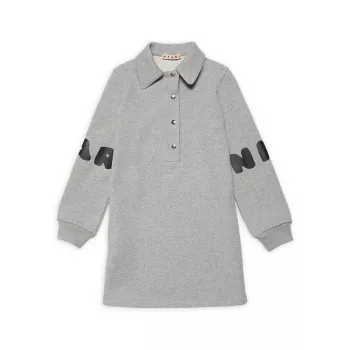 Little Girl's &amp; Girl's Polo Sweatshirt Dress MARNI