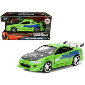 Brian's 1995 Mitsubishi Eclipse Green Diecast Model Car with Iconic Graphics - Fast & Furious Edition (1/32 Scale) by Jada JADA TOYS