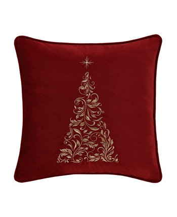 Квадратная декоративная подушка «Рождественская елка», 18 x 18 дюймов J Queen New York