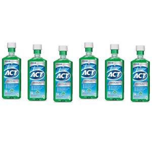 ACT Anticavity Fluoride Rinse Mint 18 oz (Pack of 6) Act