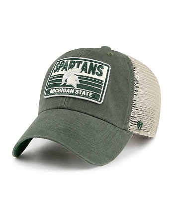 Мужская зеленая бейсболка Michigan State Spartans Four Stroke Clean Up Trucker Snapback Hat '47 Brand